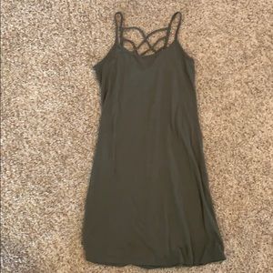 Olive green summer dress